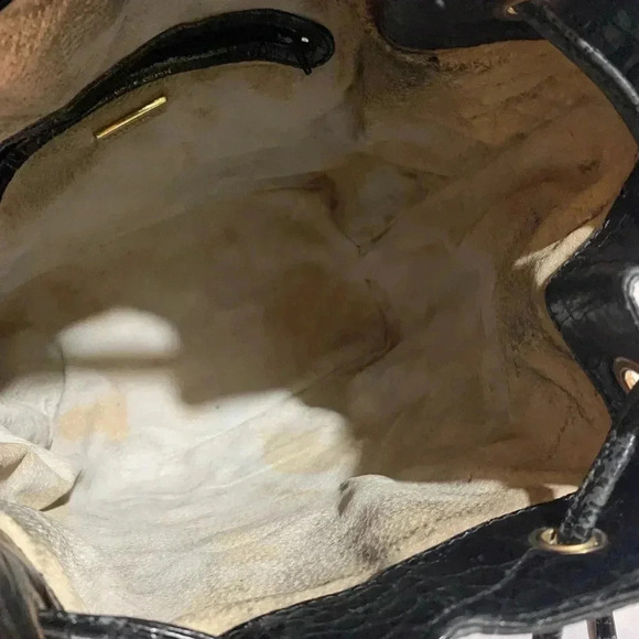 Francesco rogani black croc leather satchel handbag - Picture 13 of 15